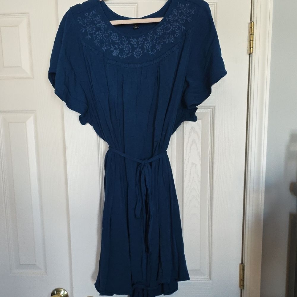 Torrid Blue Dress with Lace Detail size 4
